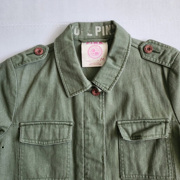 PINK Victoria Secret Green‎ denim jacket - Picture 5 of 12